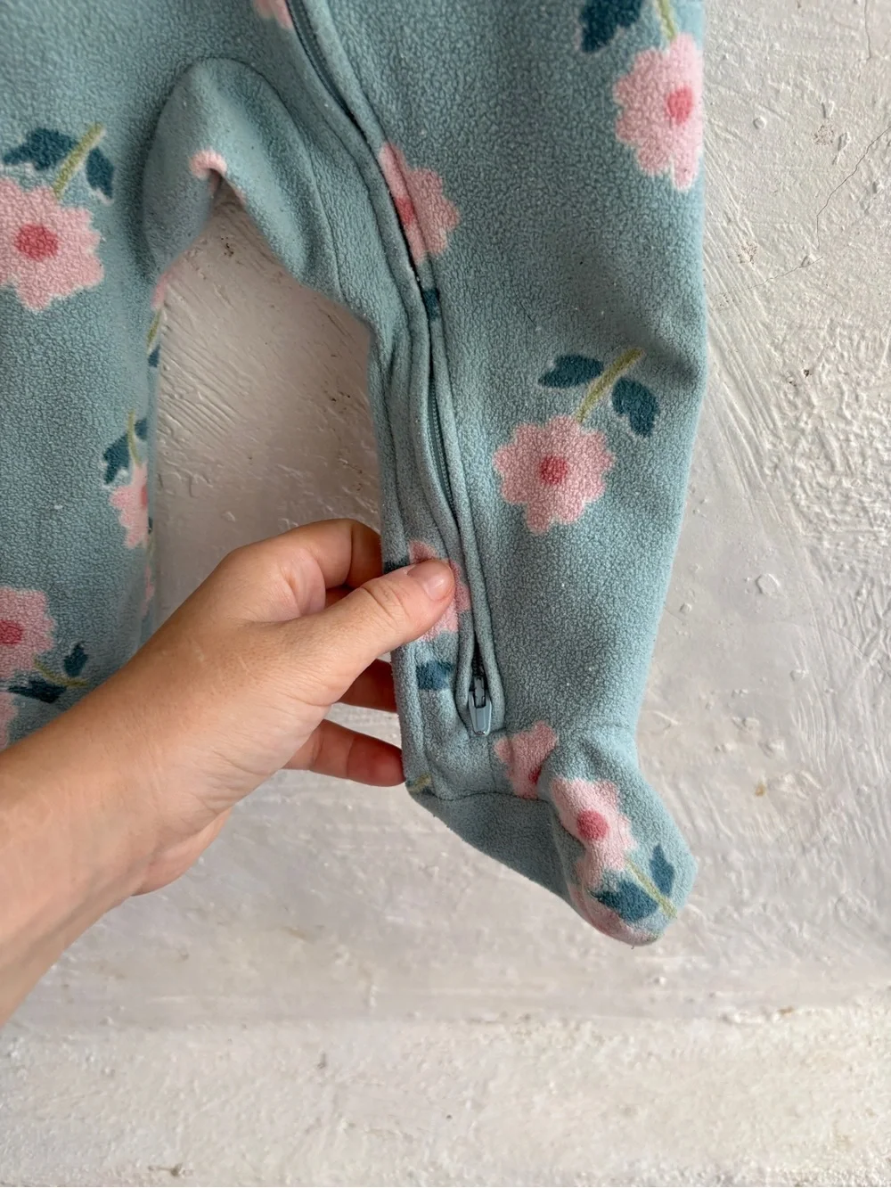 Carters 2 way zipper fleece footy pjs